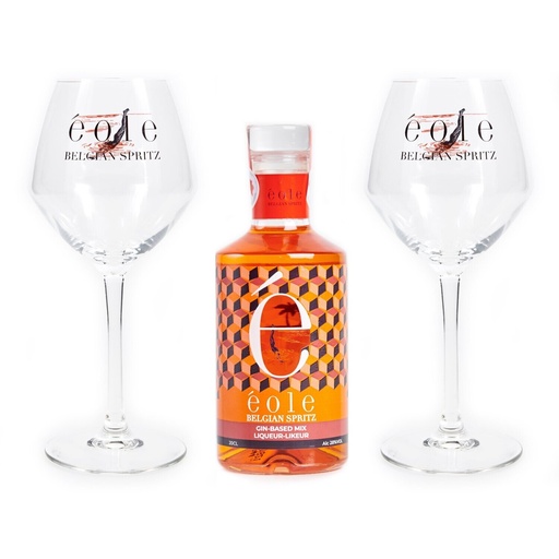 Coffret  Eole Belgian Spritz 50cl & 2 verres à Cocktail